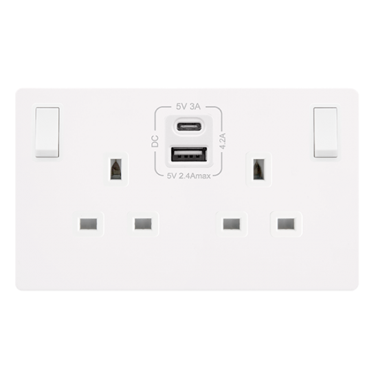 13A INGOT 2 GANG SWITCHED SAFETY SHUTTER SOCKET WI