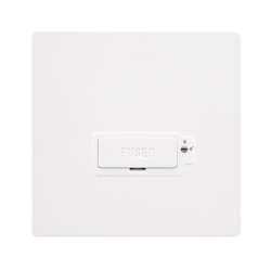 13A LOCKABLE  FUSED CONNECTION UNIT - METAL WHITE