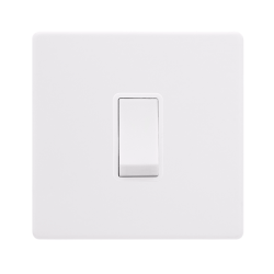 10AX INGOT 1 GANG 2 WAY SWITCH - POLAR WHITE COVER
