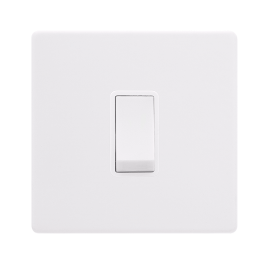 10AX INGOT 1 GANG 2 WAY SWITCH - POLAR WHITE COVER