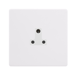 2A ROUND PIN SOCKET - POLAR WHITE COVER PLATE - PO