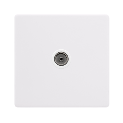 SINGLE NON-ISOLATED COAXIAL OUTLET - POLAR WHITE C