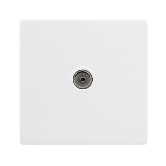 SINGLE NON-ISOLATED COAXIAL OUTLET - POLAR WHITE C