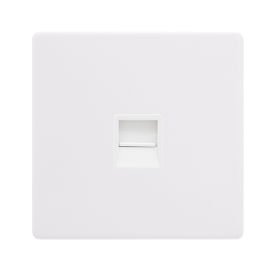 SINGLE TELEPHONE MASTER OUTLET - POLAR WHITE COVER