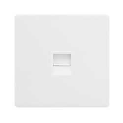 SINGLE TELEPHONE SECONDARY OUTLET - POLAR WHITE CO