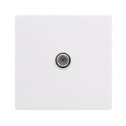 NON-ISOLATED SINGLE SATELLITE OUTLET - POLAR WHITE