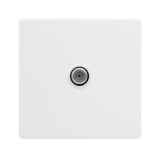 NON-ISOLATED SINGLE SATELLITE OUTLET - POLAR WHITE