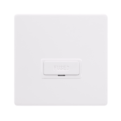 13A FUSED CONNECTION UNIT - POLAR WHITE COVER PLAT
