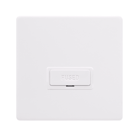 13A FUSED CONNECTION UNIT - POLAR WHITE COVER PLAT