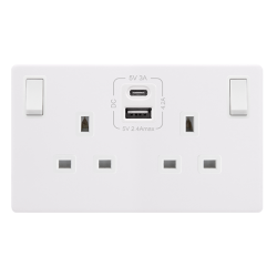 13A INGOT 2 GANG SWITCHED SAFETY SHUTTER SOCKET WI