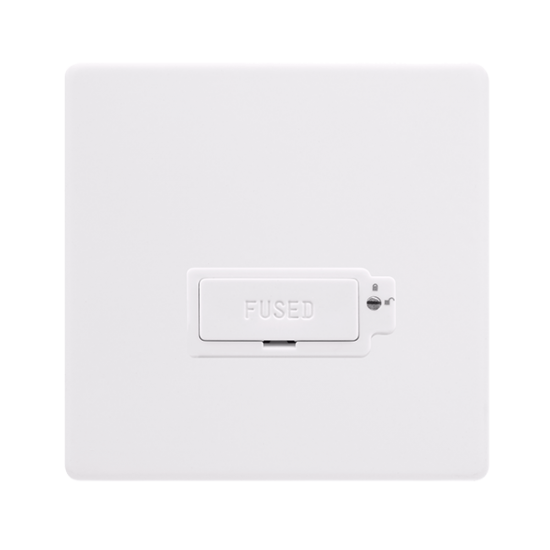 13A LOCKABLE  FUSED CONNECTION UNIT - POLAR WHITE