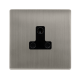 5A ROUND PIN SOCKET - STAINLESS STEEL COVER PLATE