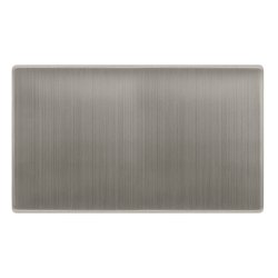 2 GANG BLANK PLATE - STAINLESS STEEL COVER PLATE
