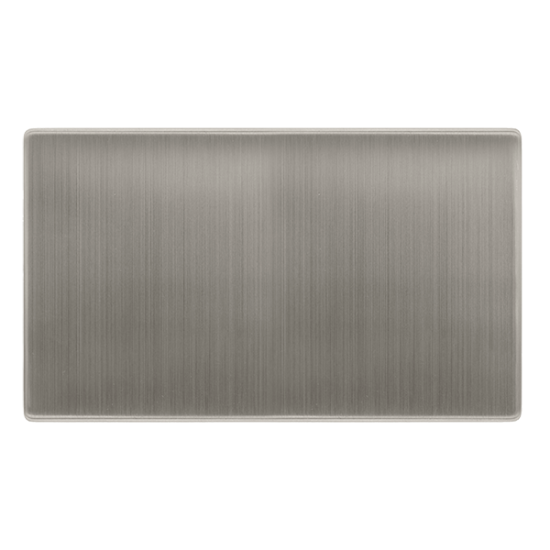 2 GANG BLANK PLATE - STAINLESS STEEL COVER PLATE