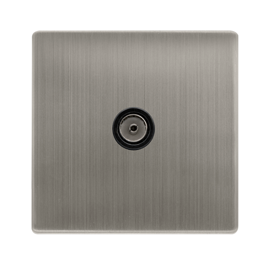 SINGLE NON-ISOLATED COAXIAL OUTLET - STAINLESS STE