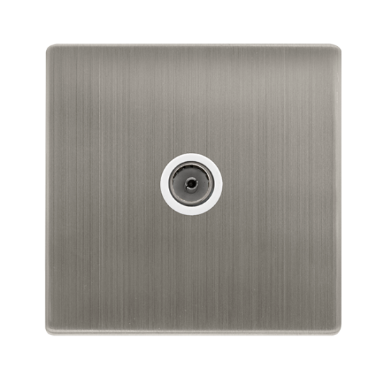 SINGLE NON-ISOLATED COAXIAL OUTLET - STAINLESS STE