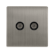 TWIN NON-ISOLATED COAXIAL OUTLET - STAINLESS STEEL