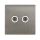 TWIN NON-ISOLATED COAXIAL OUTLET - STAINLESS STEEL