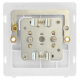 TWIN NON-ISOLATED COAXIAL OUTLET - STAINLESS STEEL