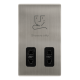 115/230V DUAL VOLTAGE SHAVER SOCKET - STAINLESS ST