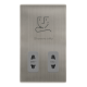 115/230V DUAL VOLTAGE SHAVER SOCKET - STAINLESS ST
