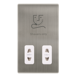115/230V DUAL VOLTAGE SHAVER SOCKET - STAINLESS ST