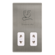 115/230V DUAL VOLTAGE SHAVER SOCKET - STAINLESS ST