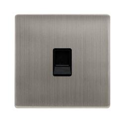 SINGLE RJ11 (IRISH/US) OUTLET - STAINLESS STEEL CO