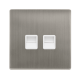 TWIN TELEPHONE MASTER OUTLET - STAINLESS STEEL COV