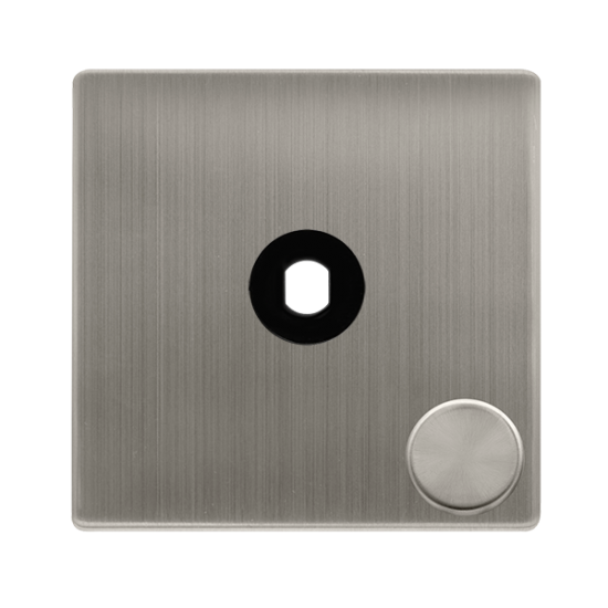 1 GANG UNFURNISHED DIMMER PLATE & KNOBS - STAINLES