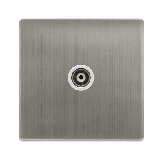 SINGLE ISOLATED COAXIAL OUTLET - STAINLESS STEEL C