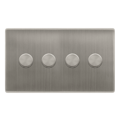 4 GANG 2 WAY 100W DIMMER SWITCH - STAINLESS STEEL