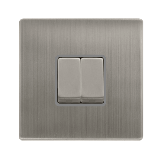 10AX INGOT 2 GANG 2 WAY SWITCH - STAINLESS STEEL C