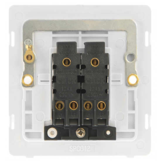 10AX INGOT 2 GANG 2 WAY SWITCH - STAINLESS STEEL C