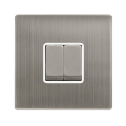 10AX INGOT 2 GANG 2 WAY SWITCH - STAINLESS STEEL C