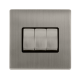 10AX INGOT 3 GANG 2 WAY SWITCH - STAINLESS STEEL C
