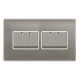 10AX INGOT 6 GANG 2 WAY SWITCH - STAINLESS STEEL C