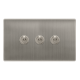 10AX 3 GANG 2 WAY TOGGLE SWITCH - STAINLESS STEEL