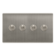 10AX 4 GANG 2 WAY TOGGLE SWITCH - STAINLESS STEEL