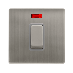50A INGOT 1 GANG DOUBLE POLE SWITCH WITH NEON -  S