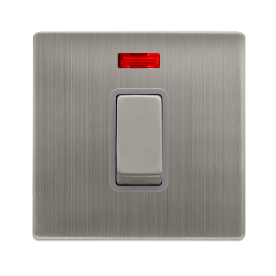 50A INGOT 1 GANG DOUBLE POLE SWITCH WITH NEON -  S