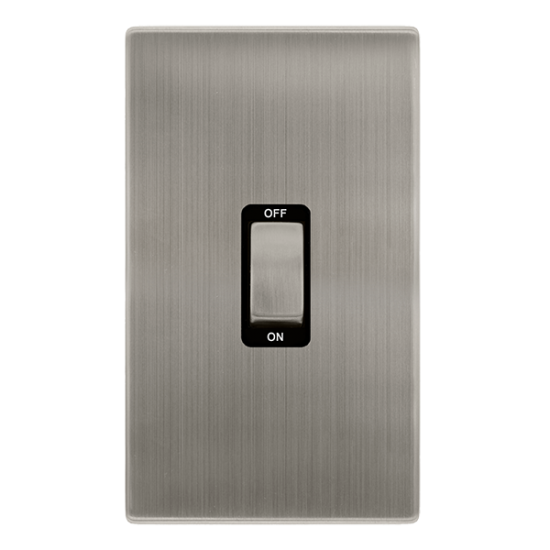 50A INGOT 2 GANG DOUBLE POLE SWITCH -  STAINLESS S