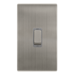 50A INGOT 2 GANG DOUBLE POLE SWITCH -  STAINLESS S