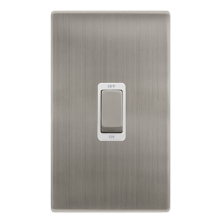 50A INGOT 2 GANG DOUBLE POLE SWITCH -  STAINLESS S