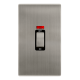 50A INGOT 2 GANG DOUBLE POLE SWITCH WITH NEON -  S