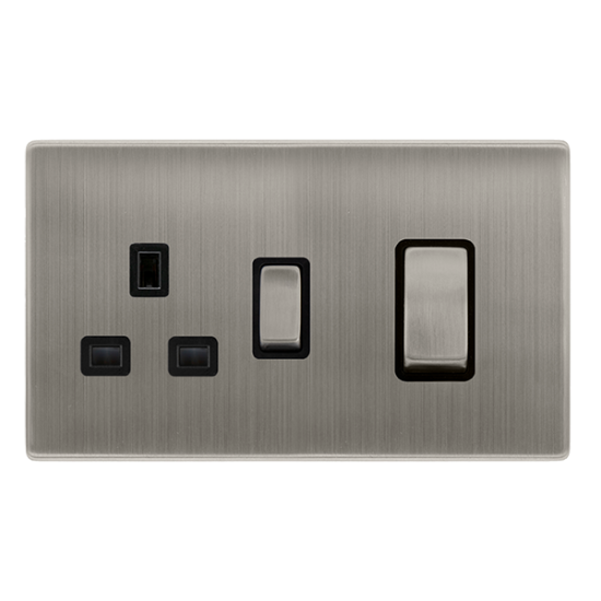 50A INGOT DOUBLE POLE SWITCH WITH 13A DOUBLE POLE