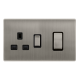 50A INGOT DOUBLE POLE SWITCH WITH 13A DOUBLE POLE