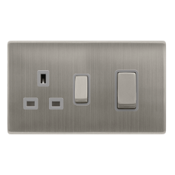 50A INGOT DOUBLE POLE SWITCH WITH 13A DOUBLE POLE
