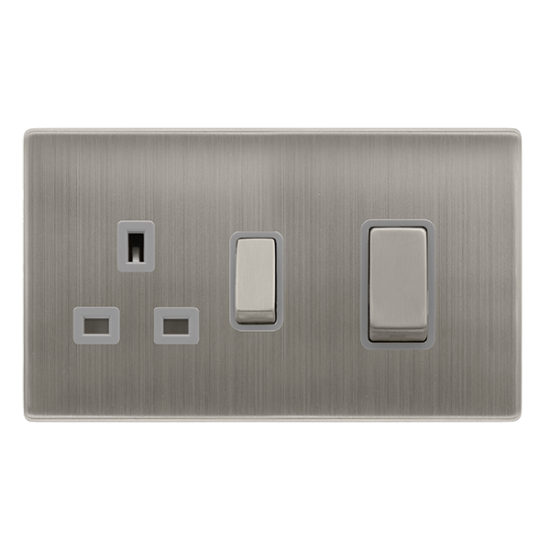 50A INGOT DOUBLE POLE SWITCH WITH 13A DOUBLE POLE