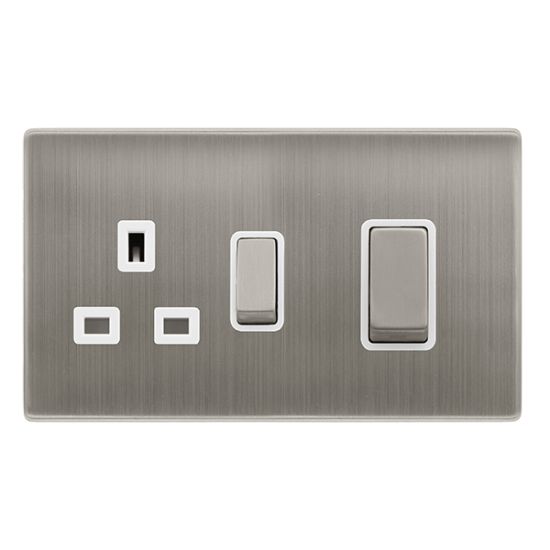 50A INGOT DOUBLE POLE SWITCH WITH 13A DOUBLE POLE